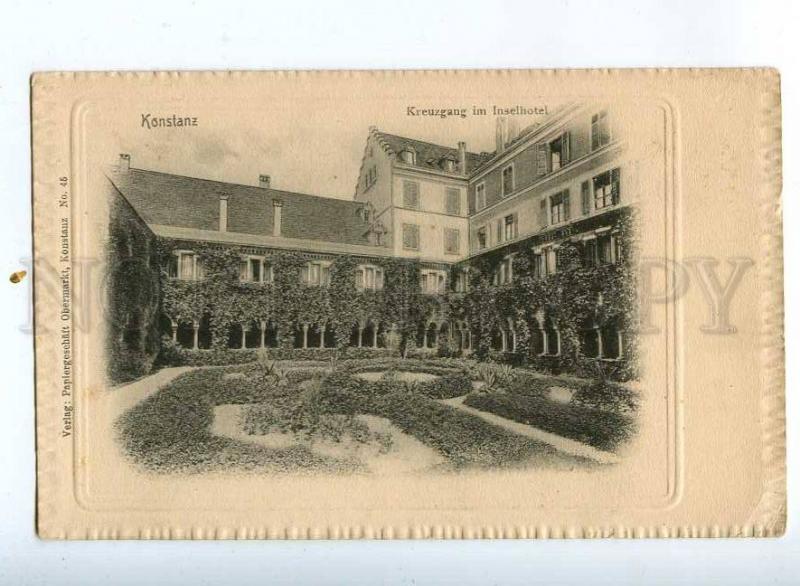 206473 GERMANY KONSTANZ Kreuzgang Insel Hotel Old embossed PC