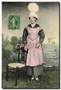 Postcard Old Bayeux Normandy Old Folk Costume Cap