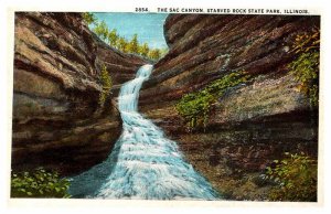 Postcard WATER SCENE Starved Rock Illinois IL AU9542