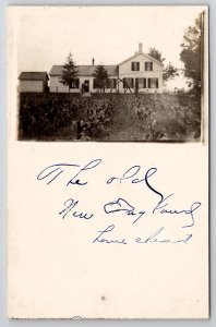 RPPC Family And The Old New England Homestead Real Photo Postcard T30