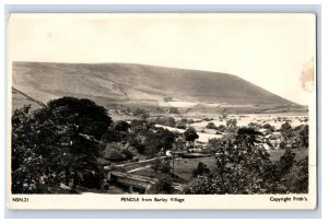 Vintage RPPC England Pendle From Barley Village Postcard P128E