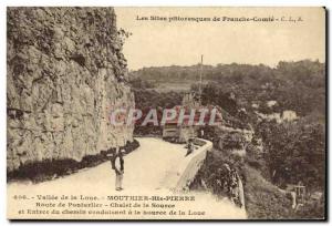 Old Postcard Vallee de la Loue Mouthier Haute Pierre Road Pontarlier Chalet o...