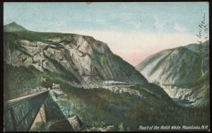 Heart of the Notch, White Mountains, NH. 1907 Undivided back. Hugh Leighton