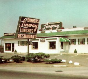 Canton OH Linway Diner Restaurant Postcard Ohio