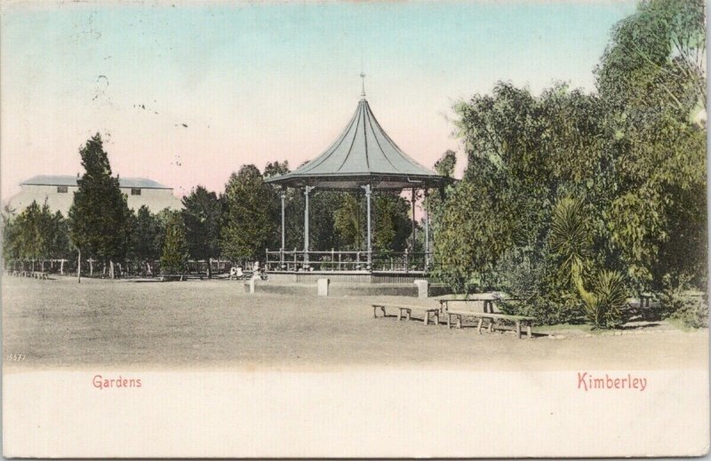 Kimberley South Africa Gardens Gazebo c1904 Postcard G99 