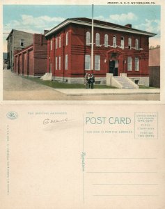 WAYNESBURG PA ARMORY N.G.P. VINTAGE POSTCARD