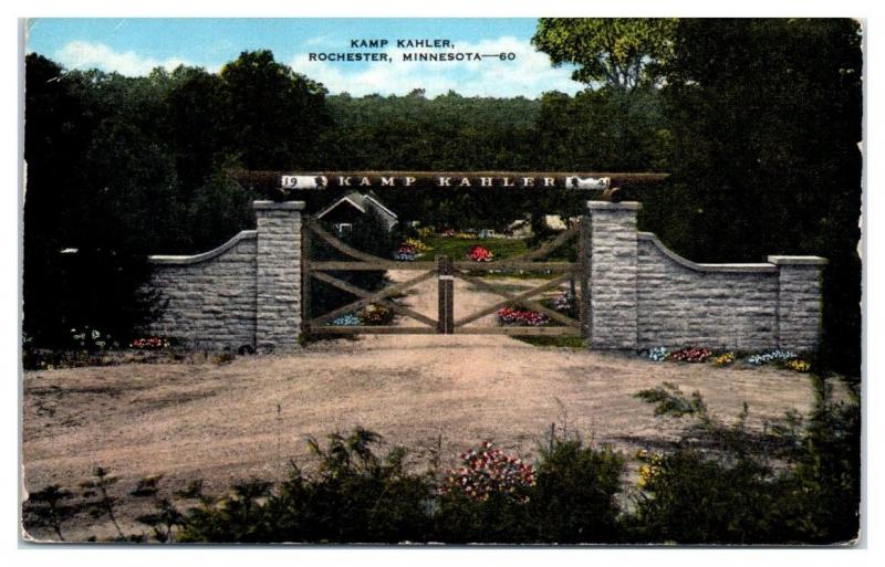 1944 Kamp Kahler, Rochester, MN Postcard