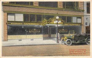 SUNSET CAFETERIA San Francisco, CA O' Farrell Street ca 1910s Vintage Postcard