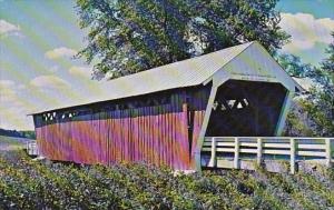 Imes Covered Bridge Over Clanton Creek Near Winterset Iowa