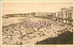 Old Postcard Biarritz La Grande and the Hotel du Palais
