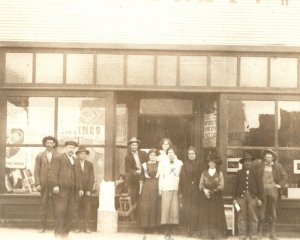 RPPC Locust Grove OK Oklahoma Racket Store Real Photo Postcard