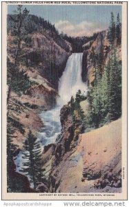 Lower Falls From Red Rock Yellowstone National Park