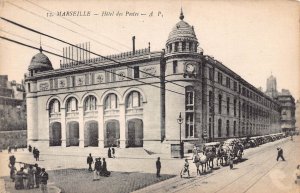 France Marseille Hotel des Postes Post Office Carriages vintage postcard