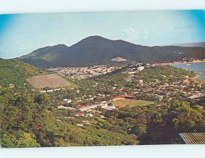 Pre-1980 AERIAL VIEW OF TOWN St. Thomas Us Virgin Islands USVI F9176