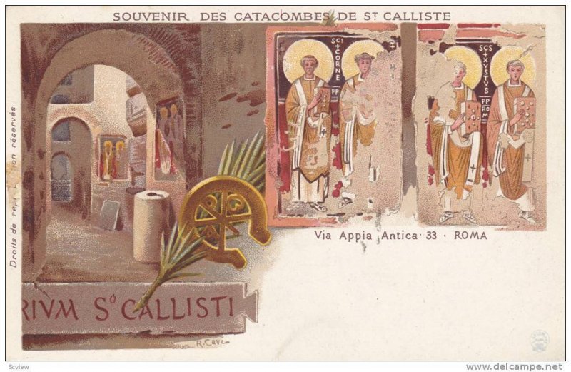 AS: R. Cavi, Souvenir Des Catacombes De St. Calliste, Via Appia Antica 33, Ro...