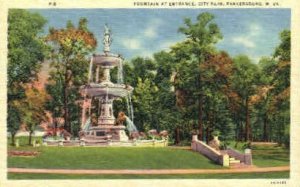 Fountain at City Park Entrance - Parkersburg, West Virginia