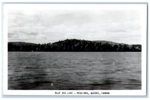 c1940's View Of Blue Sea Lake Messines Quebec Canada RPPC Photo Vintage Postcard