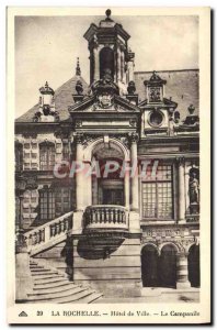 Old Postcard La Rochelle Hotel De Ville Campanile