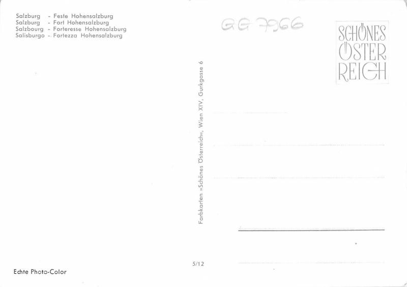 GG7966 salzburg feste hohensalzburg austria