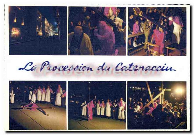 Postcard Modern Procession From Catenacciu Corsica Sartene