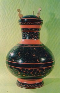 Chinese Antique Lacquer Vase Changsha Han Dynasty Postcard