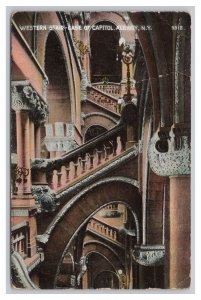 Albany N.Y. New York Western Stair-Case Postcard c1911 Postmark