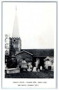 c1930's Emanuel Church View New Castle Delaware DE RPPC Photo Postcard 