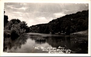 Real Photo Postcard The Guadalupe River near Camp in Kerrville, Texas