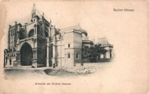 Vintage Postcard 1900's Abside De Notre Dame Saint Omer Cathedral France Church