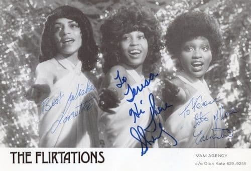 The Flirtations Northern Soul 1970s Group FULLY Hand Signed Photo