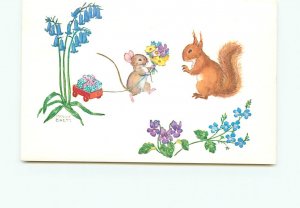Buy Postcard Easter Bunny mouse with Flowers Molly Brett