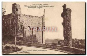 Old Postcard Chauvigny Chateau Baronial or Bishops Chapel Ruins