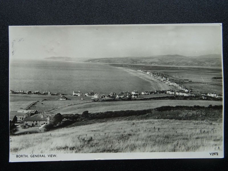 Wales Ceredigion BORTH Panoramic View c1950's RP Postcard by Photochrom