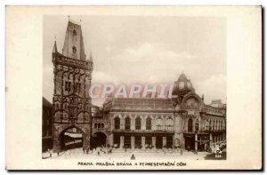 Old Postcard Prague Prasna Brana A Representacni Dom