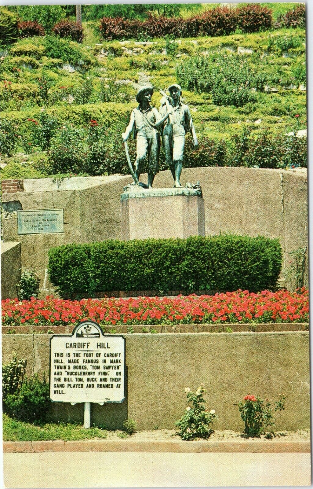 Tom Sawyer and Huck Finn statue at Cardiff Hill in Hannibal Missouri