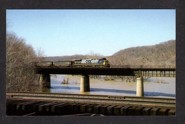 WV CSX Transportation Railroad Train 26 Harpers Ferry West Virginia Postcard RR
