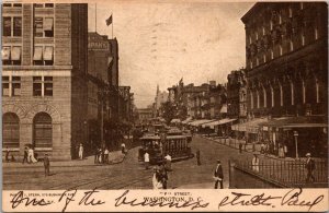 Washington D C Trolley Of F Street 1906