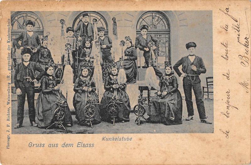 BR56982 kunkelstube gruss aus dem Elsass folklore costume    France