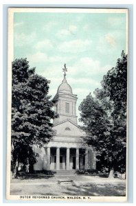 Dutch Reformed Church Walden New York NY Unposted Vintage Postcard