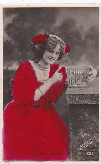 Miss Gertie Millar Red Tinted Bassano Real Photo Berlin