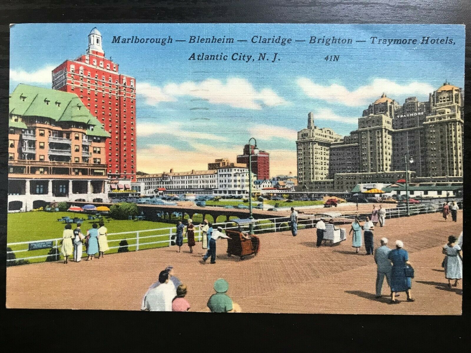 Vintage Postcard 1959 Marlborough Blenheim Claridge Brighton Atlantic