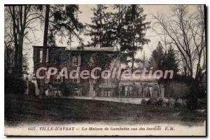 Postcard Old Ville d'Avray House Gambetta view of the Gardens