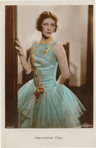 Marceline Day Film Actress Hand Coloured Tinted Real Photo Postcard