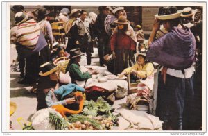 HUANCAYO, Peru, 1940-1960's; Vista Tipica De Mercado