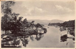 A943 England 1918 House Boats Battoch vintage postcard