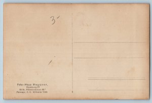 Hamburg Germany Postcard Photo of an Old Woman Sitting Wine c1910 RPPC Photo