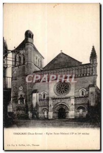 Postcard Old Thouars Church Saint Medard