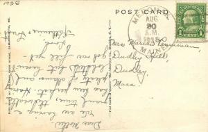 1938 Harbor entrance New Harbor Maine Polands Drug postcard 725