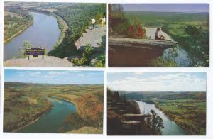 PA Wyalusing Rocks Susquehanna River Lookout (4 Postcards)