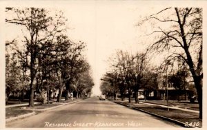 RPPC - Kennewick, Washington - A tree lined Residential Street - c1940